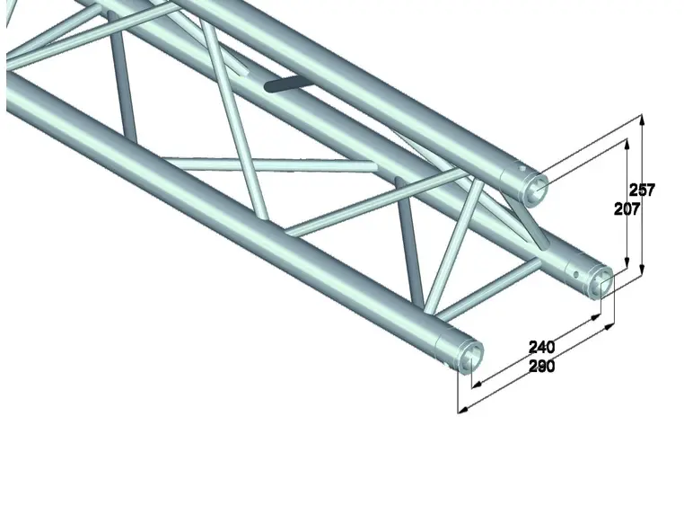 ALUTRUSS TRILOCK 6082-290 3-way crossbeam 